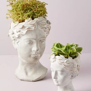 Anthropologie Grecian Bust Planter (small)
